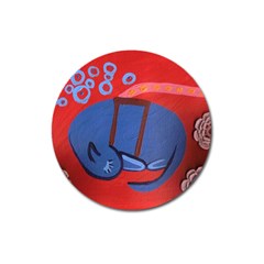 My Dog Sleeping Magnet 3  (round) by snowwhitegirl