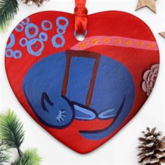 My Dog Sleeping Heart Ornament (Two Sides)