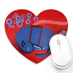 My Dog Sleeping Heart Mousepads by snowwhitegirl