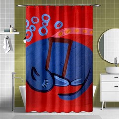 My Dog Sleeping Shower Curtain 48  X 72  (small)  by snowwhitegirl