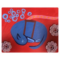 My Dog Sleeping Double Sided Flano Blanket (medium)  by snowwhitegirl