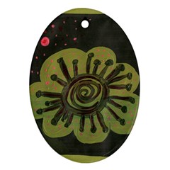 Flower Spitting Out Pink Pollen Oval Ornament (two Sides) by snowwhitegirl