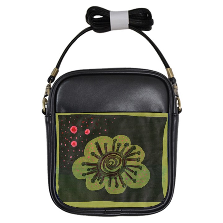 Flower Spitting Out Pink Pollen Girls Sling Bags