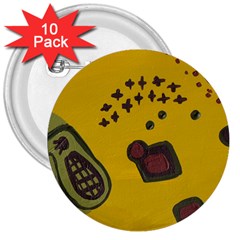 Hairdryer Easter Egg 3  Buttons (10 Pack)  by snowwhitegirl