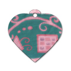 A Pink Dream Dog Tag Heart (one Side) by snowwhitegirl