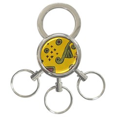 Indian Violin 3-ring Key Chains