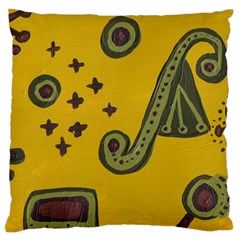 Indian Violin Large Cushion Case (one Side) by snowwhitegirl