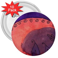 Teepee Egg 3  Buttons (10 Pack)  by snowwhitegirl