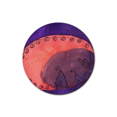 Teepee Egg Rubber Coaster (round)  by snowwhitegirl