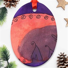 Teepee Egg Oval Ornament (two Sides) by snowwhitegirl