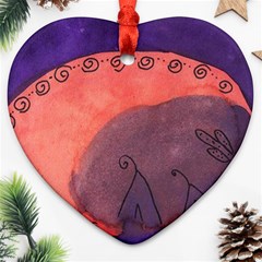 Teepee Egg Heart Ornament (two Sides) by snowwhitegirl