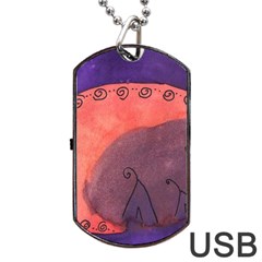 Teepee Egg Dog Tag Usb Flash (one Side) by snowwhitegirl