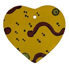 Swimming Worms Ornament (heart) by snowwhitegirl