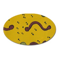 Swimming Worms Oval Magnet by snowwhitegirl