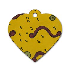 Swimming Worms Dog Tag Heart (one Side) by snowwhitegirl