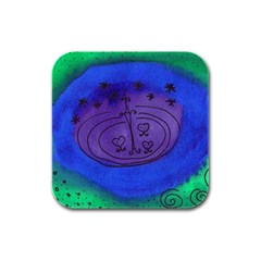 Starry Egg Rubber Square Coaster (4 Pack)  by snowwhitegirl