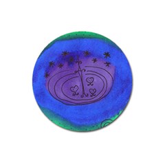 Starry Egg Magnet 3  (round) by snowwhitegirl