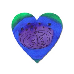 Starry Egg Heart Magnet by snowwhitegirl