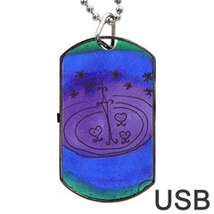 Starry Egg Dog Tag Usb Flash (two Sides) by snowwhitegirl