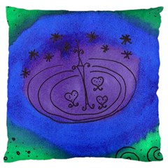 Starry Egg Large Cushion Case (two Sides) by snowwhitegirl