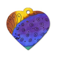 Whale And Eggs Dog Tag Heart (one Side) by snowwhitegirl