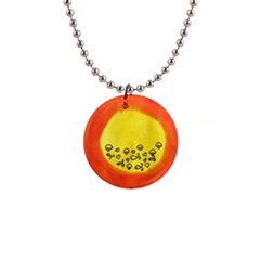 Red Sun Button Necklaces by snowwhitegirl