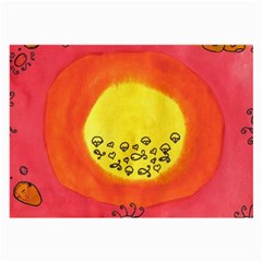 Red Sun Large Glasses Cloth (2-side) by snowwhitegirl