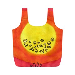 Red Sun Full Print Recycle Bags (m)  by snowwhitegirl