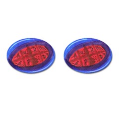 Red Egg Cufflinks (oval) by snowwhitegirl