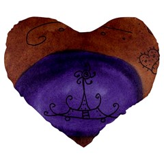 House Egg Large 19  Premium Heart Shape Cushions by snowwhitegirl