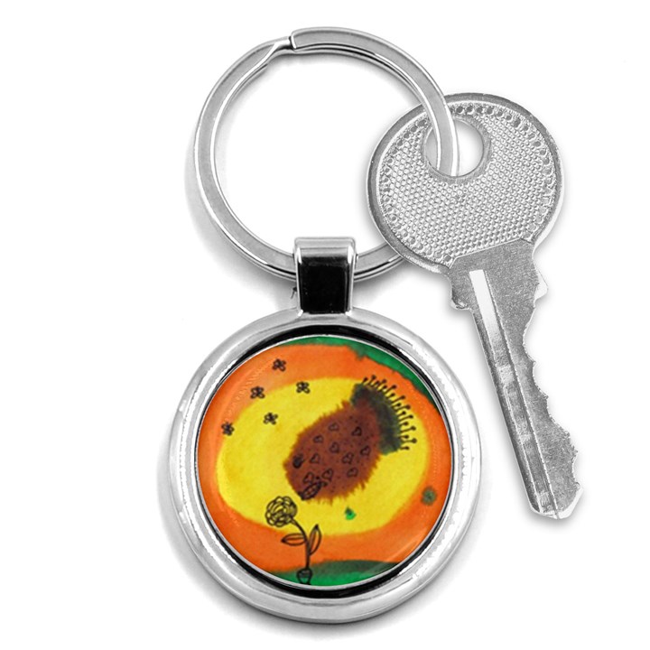 Pirana Eating Flower Key Chains (Round) 