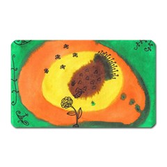 Pirana Eating Flower Magnet (rectangular) by snowwhitegirl