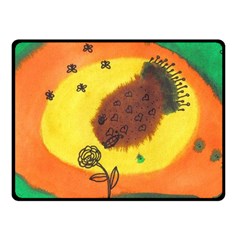 Pirana Eating Flower Fleece Blanket (small) by snowwhitegirl