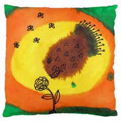 Pirana Eating Flower Large Cushion Case (one Side) by snowwhitegirl