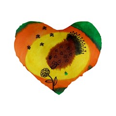 Pirana Eating Flower Standard 16  Premium Heart Shape Cushions by snowwhitegirl