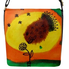 Pirana Eating Flower Flap Messenger Bag (s) by snowwhitegirl