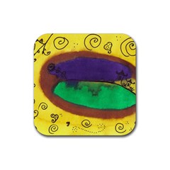 Landscape Egg Rubber Coaster (square)  by snowwhitegirl