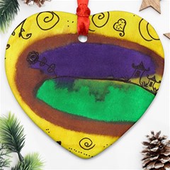 Landscape Egg Heart Ornament (two Sides) by snowwhitegirl