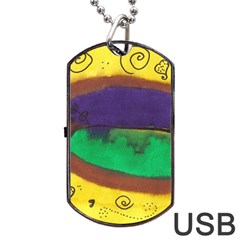 Landscape Egg Dog Tag Usb Flash (two Sides) by snowwhitegirl