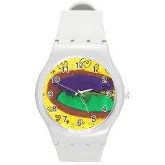 Landscape Egg Round Plastic Sport Watch (m) by snowwhitegirl