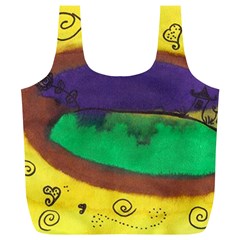 Landscape Egg Full Print Recycle Bags (l)  by snowwhitegirl