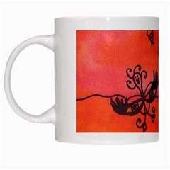 Flying Eyebird White Mugs