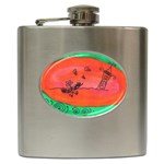 Flying Eyebird Hip Flask (6 oz) Front