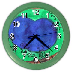 Peacocks Color Wall Clock by snowwhitegirl