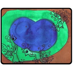 Peacocks Double Sided Fleece Blanket (medium)  by snowwhitegirl