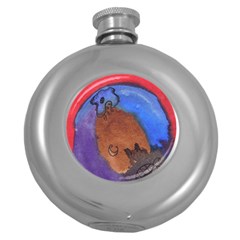 Creepy Castle Round Hip Flask (5 oz)