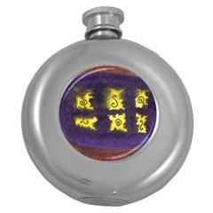 Boring Egg Round Hip Flask (5 Oz) by snowwhitegirl