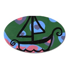 Boat Oval Magnet