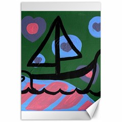 Boat Canvas 20  X 30   by snowwhitegirl