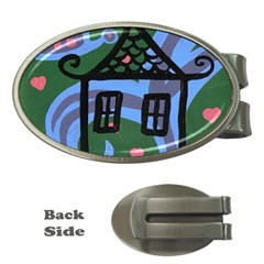 Smiling House Money Clips (oval)  by snowwhitegirl